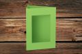 [16403364] Passepartoutkarten 3-teilig 120/360x169 mm (B6) eckiger Ausschnitt Apple gerippt 220 g/qm